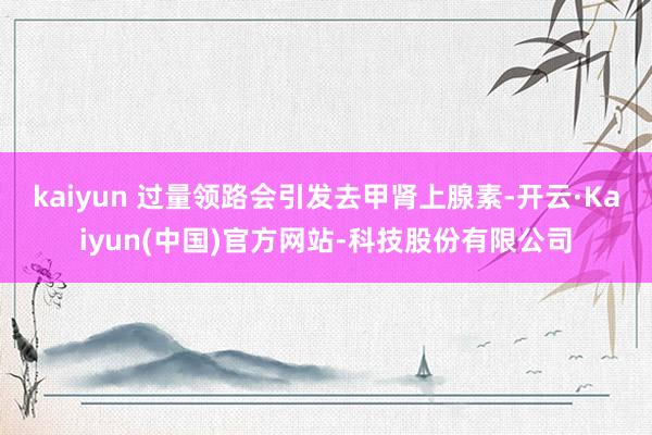 kaiyun 过量领路会引发去甲肾上腺素-开云·Kaiyun(中国)官方网站-科技股份有限公司