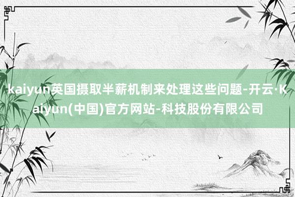 kaiyun英国摄取半薪机制来处理这些问题-开云·Kaiyun(中国)官方网站-科技股份有限公司