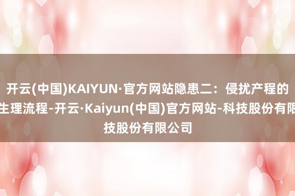开云(中国)KAIYUN·官方网站隐患二：侵扰产程的平素生理流程-开云·Kaiyun(中国)官方网站-科技股份有限公司